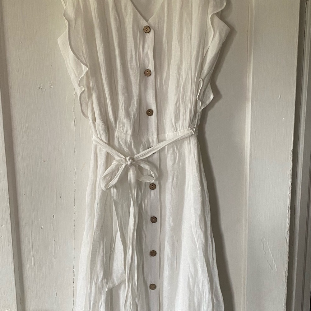 Apt. 9 White Sleeveless V-Neck Sundress
